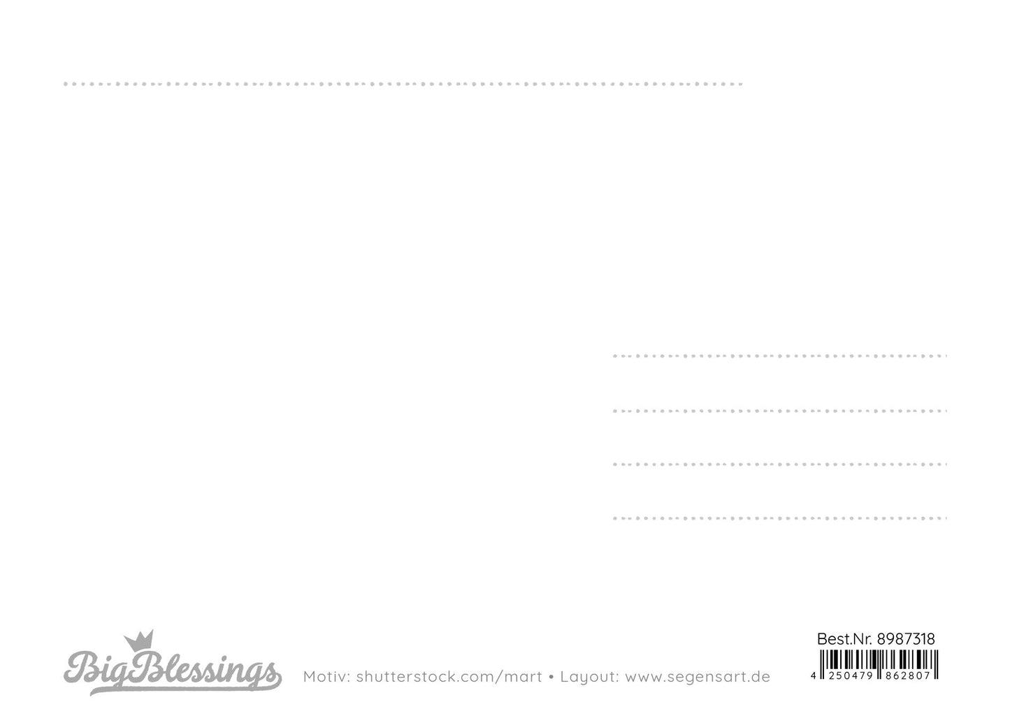 Frohe Weihnachten (Postkarte Big Blessing im XL Format)