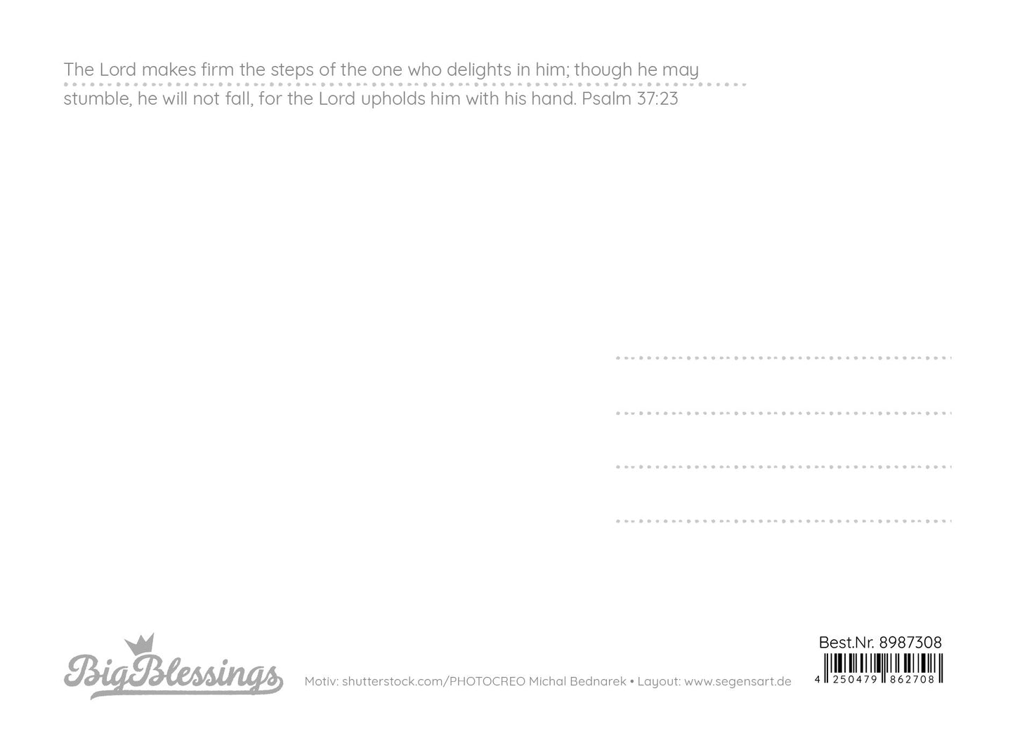 Stand firm (Postkarte Big Blessing im XL Format)