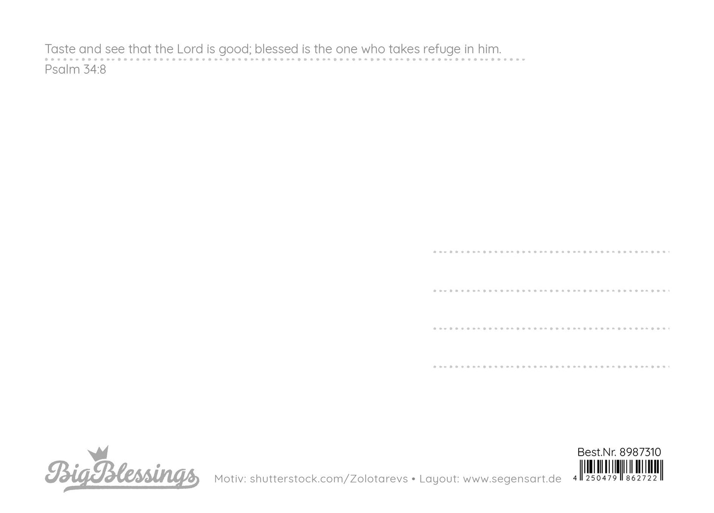 Truly blessed (Postkarte Big Blessing im XL Format)