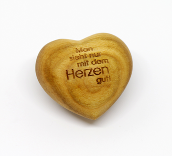 Thankgoods Holzherz Man sieht nur mit dem Herzen gut