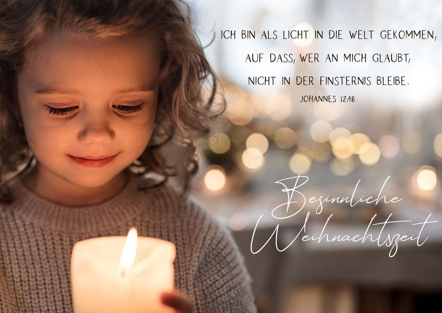 Besinnliche Weihnachtszeit - Kind (Postkarte Weihnachten)