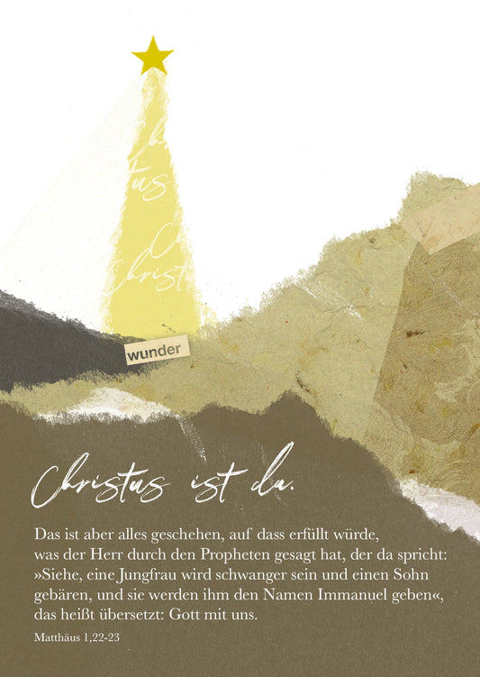 Christus ist da (Postkarte Weihnachten)