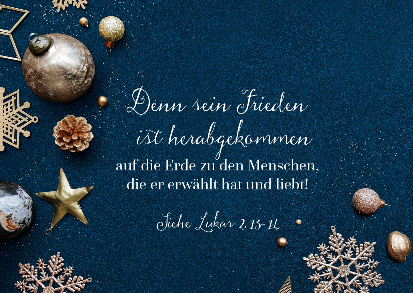 Denn sein Friede ist herabgekommen (Doppelkarte Weihnachten)