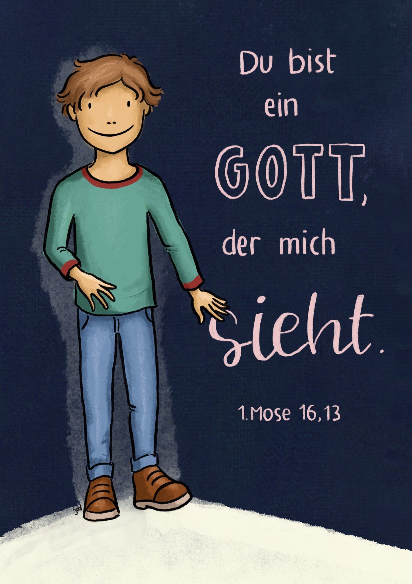 Du bist ein Gott, der mich sieht - Motiv Kind (10 Postkarten + Stundenentwurf)