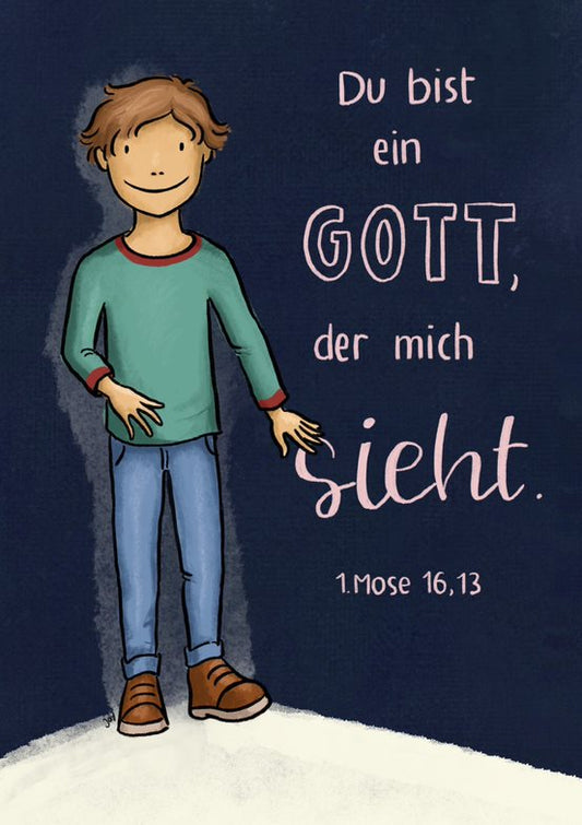 Du bist ein Gott, der mich sieht - Motiv Kind (10 Postkarten)