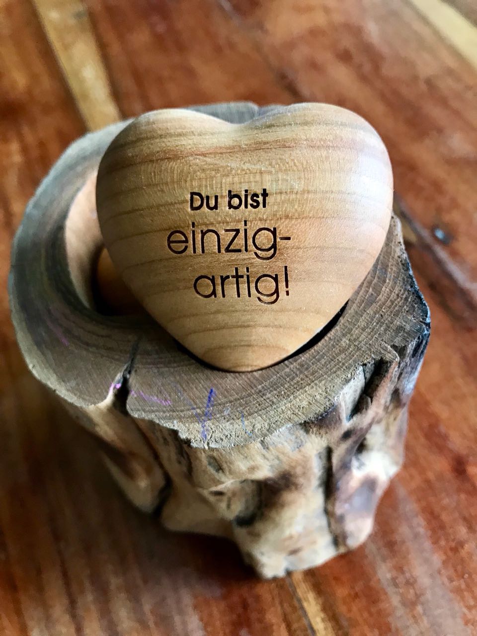 Thankgoods Holzherz 'Du bist einzigartig!'