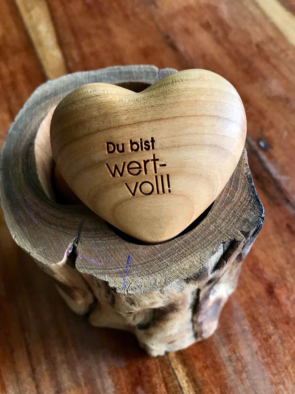 Thankgoods Holzherz Du bist wertvoll!