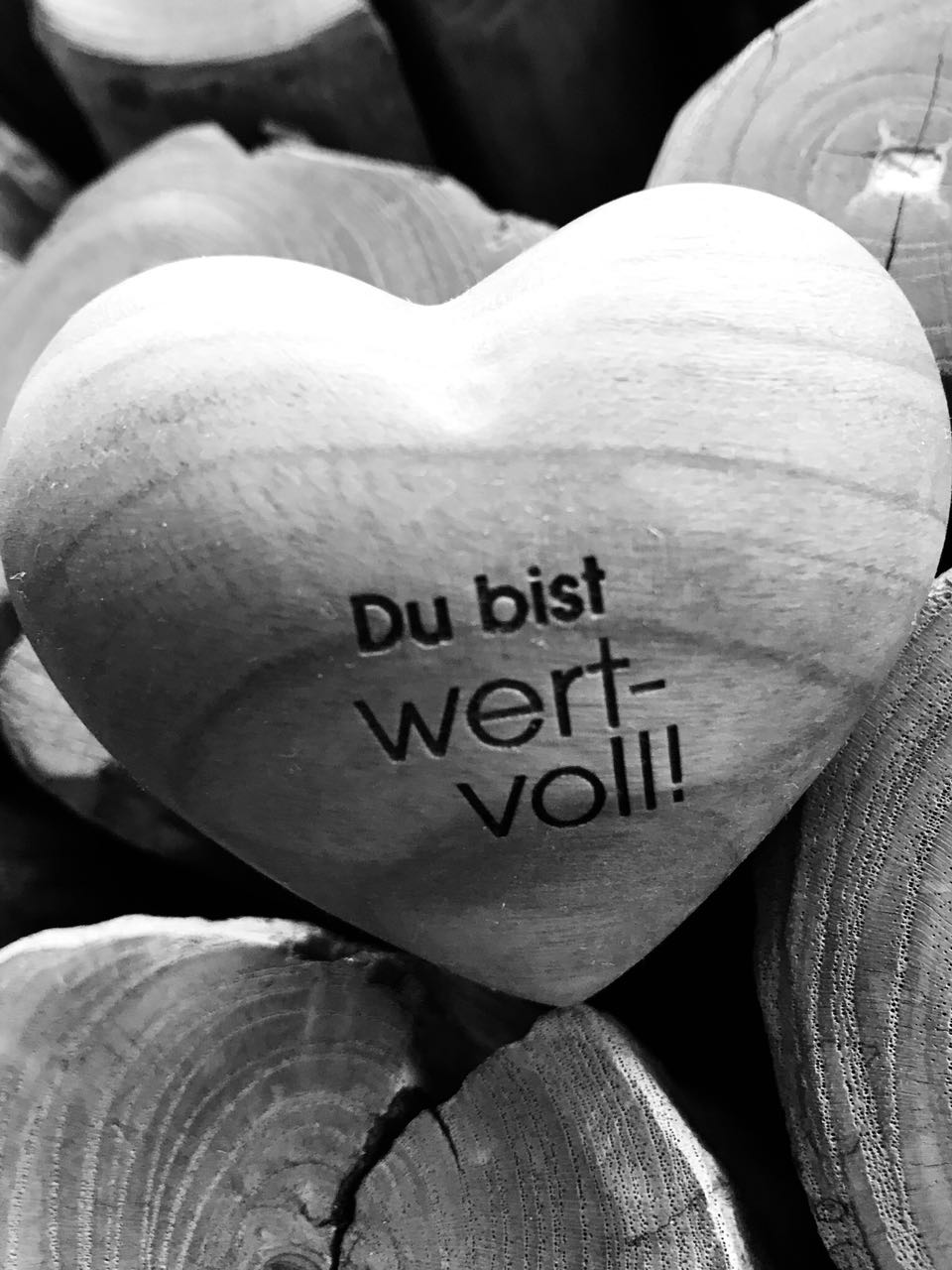 Thankgoods Holzherz Du bist wertvoll!