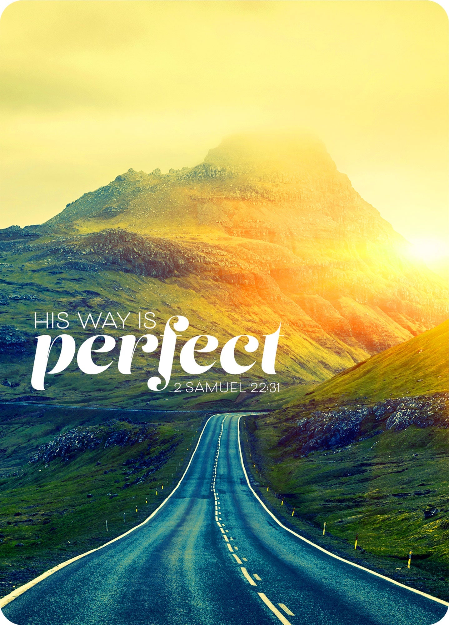 His way is perfect (Postkarte Big Blessing im XL Format)