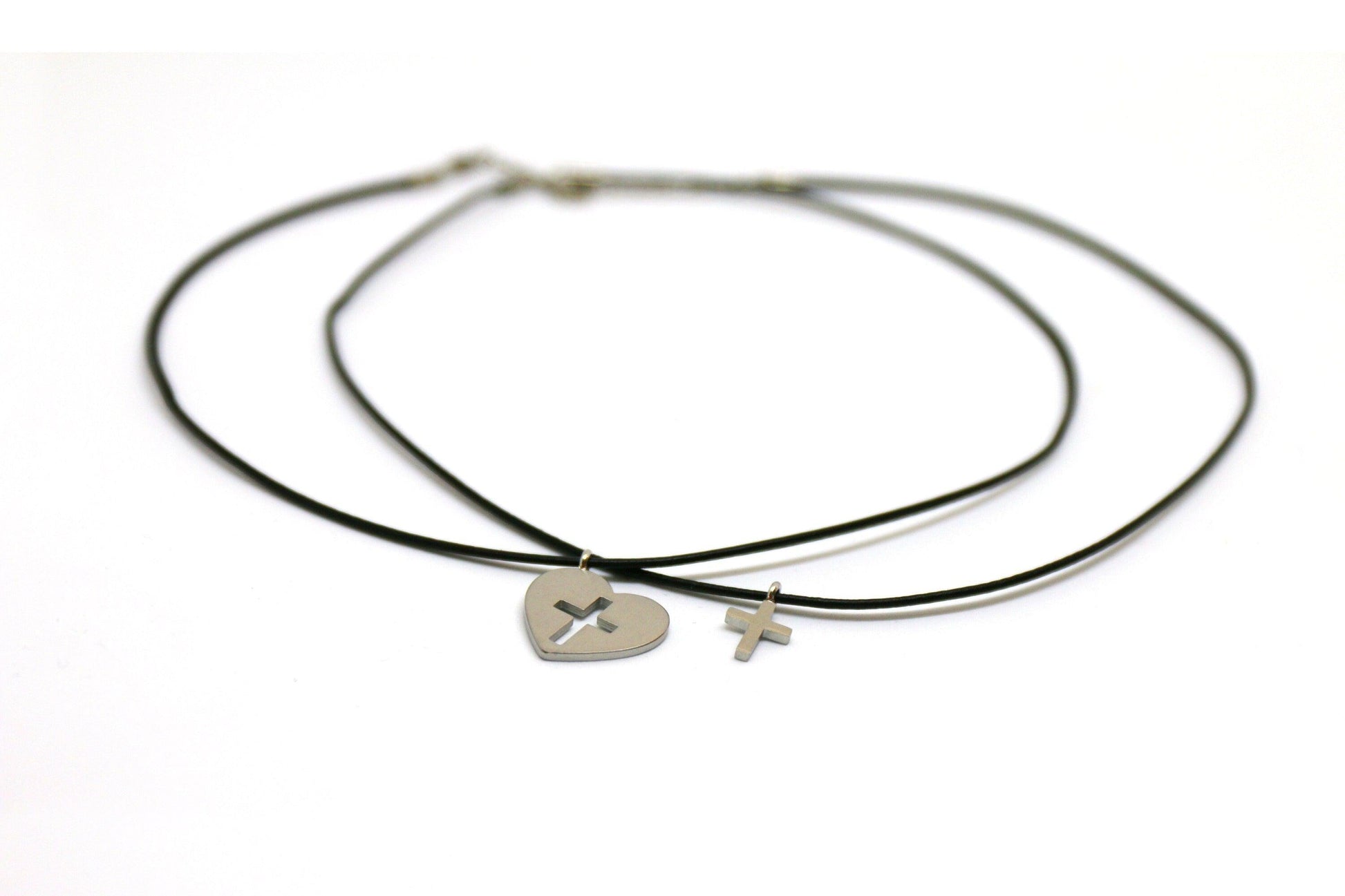 Freundschaft-Schmuckset Kreis/Kreuz für 2 Menschen die Ihre Liebe auf eine ganz besondere Art teilen möchten! - Thankgoods