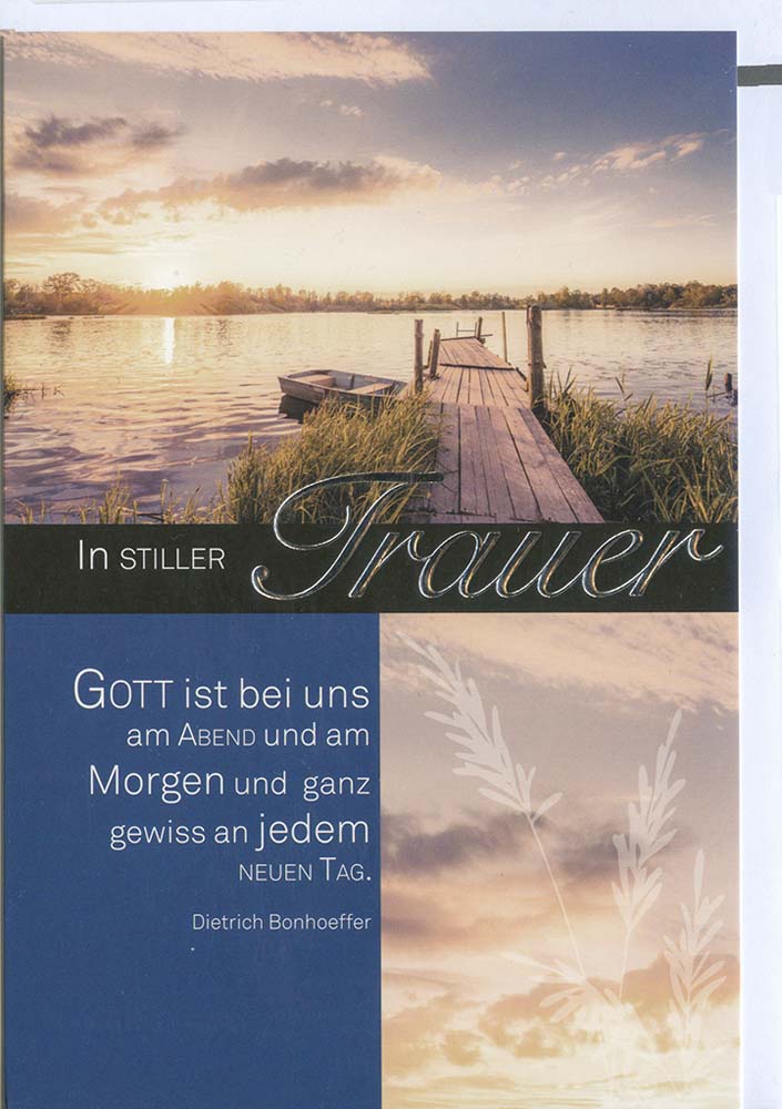 In stiller Trauer - Gott ist bei uns (Faltkarte Trauer)