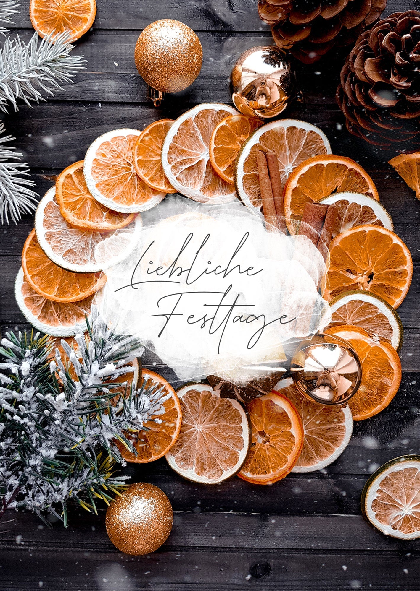 Liebliche Festtage (Postkarte Weihnachten)