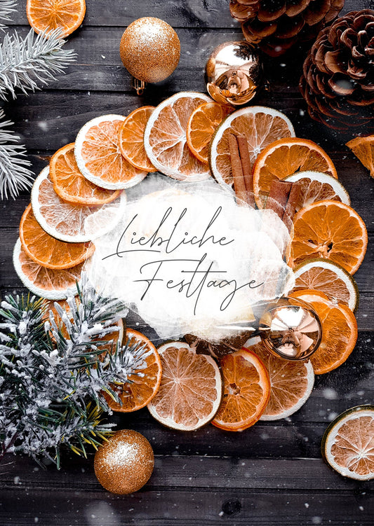 Liebliche Festtage (Postkarte Weihnachten)