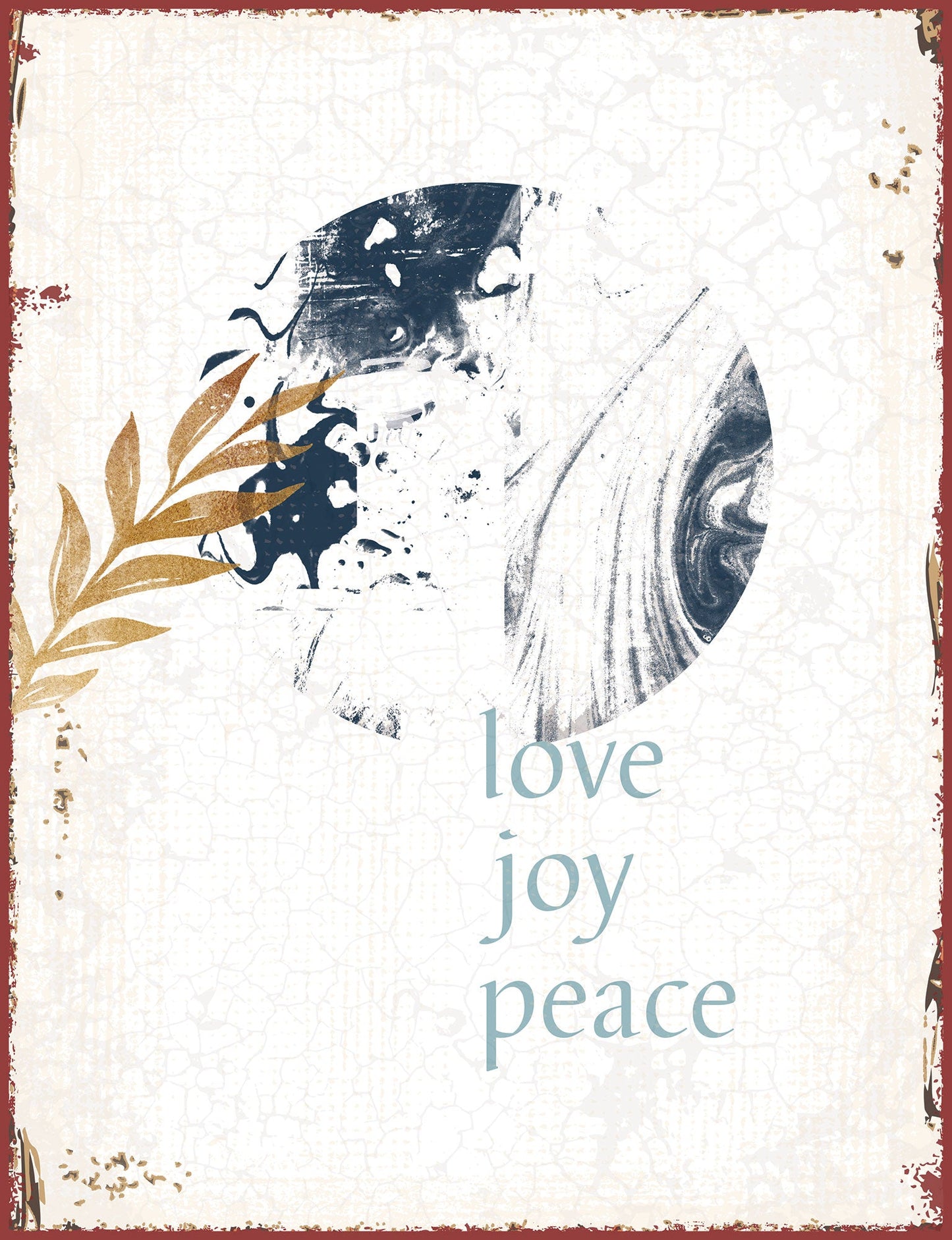 Love Joy Peace (Metallschild)