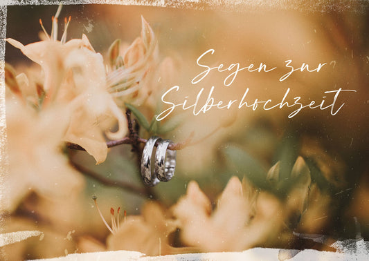 Segen zur Silberhochzeit - Ringe (Doppelkarte Silberne Hochzeit)