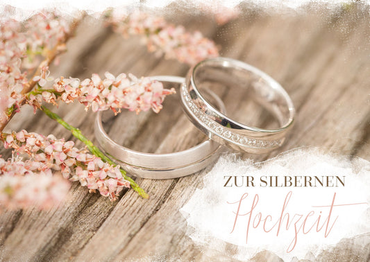 Zur Silbernen Hochzeit - Freut euch (Doppelkarte Silberne Hochzeit)